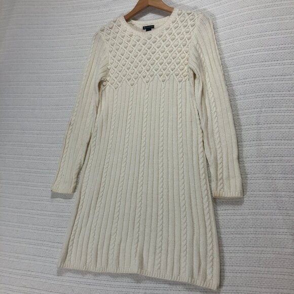 new directions Dresses & Skirts - New Directions Women's Size Small White Knit Sweater Dress